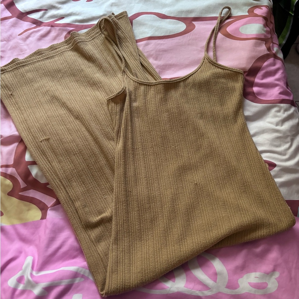 Brown Fitted Dress